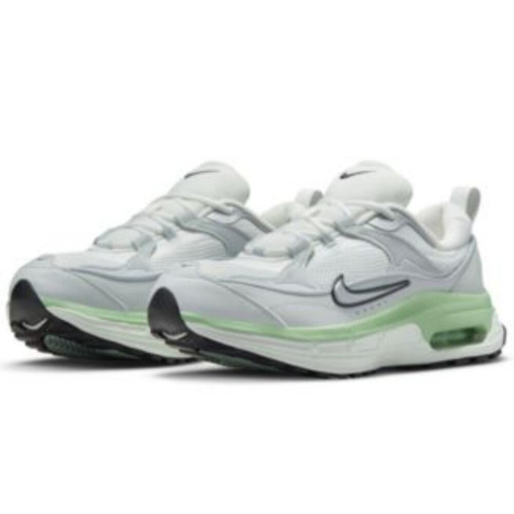 Nike Women's Air Max Bliss Next Nature Casual Shoes Size 9.5 White/Silver/Green